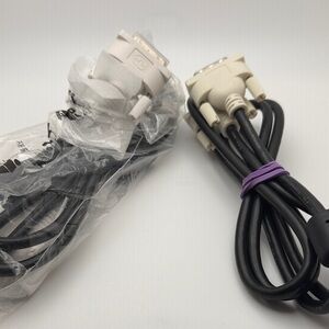 Black and Cream VGA Cables